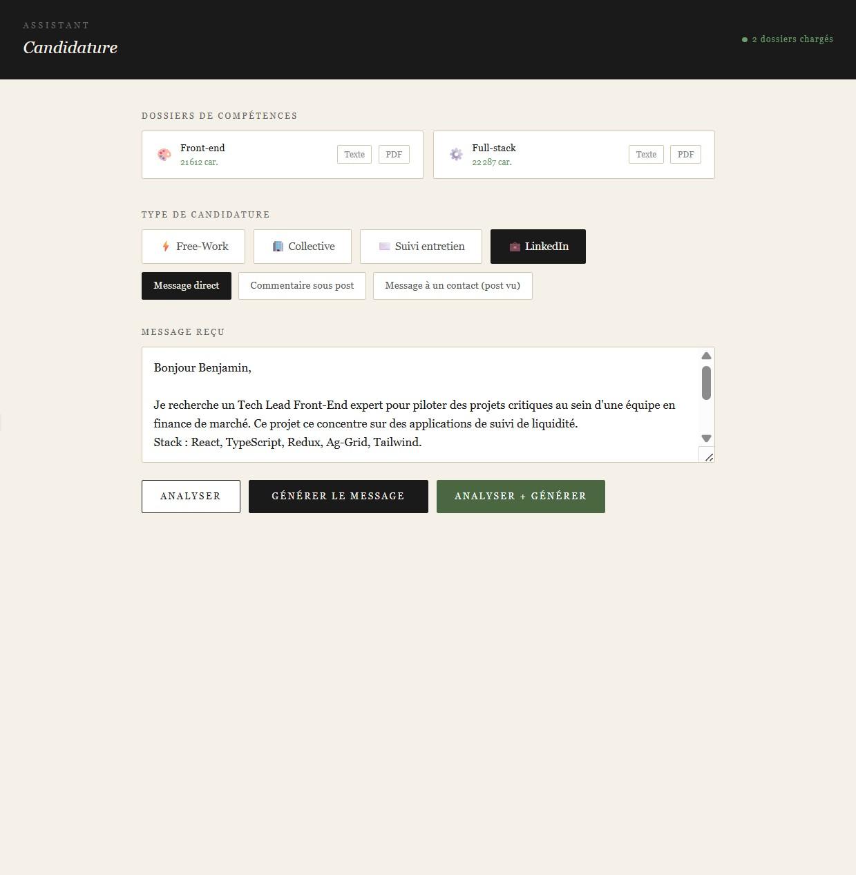 Recherche d'emploi
